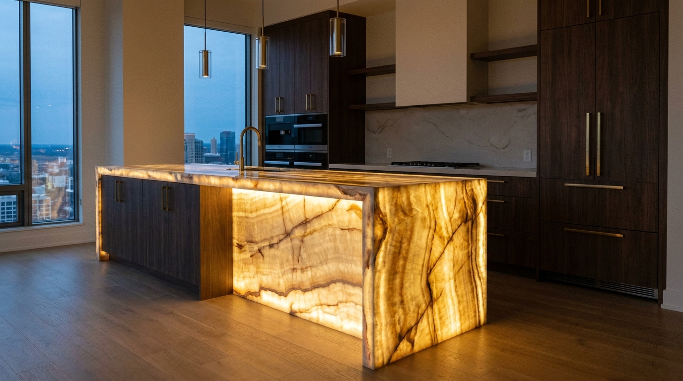 Backlit Onyx Countertops: A Buyer's Guide to Glowing Stone Surfaces